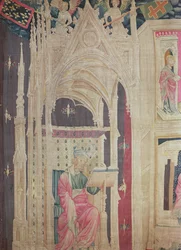 Der Leser, aus dem Apokalypse-Wandteppich von Angers, 1373-87
